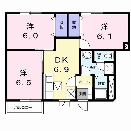 ハッピースクエアー　Ⅲの物件間取画像